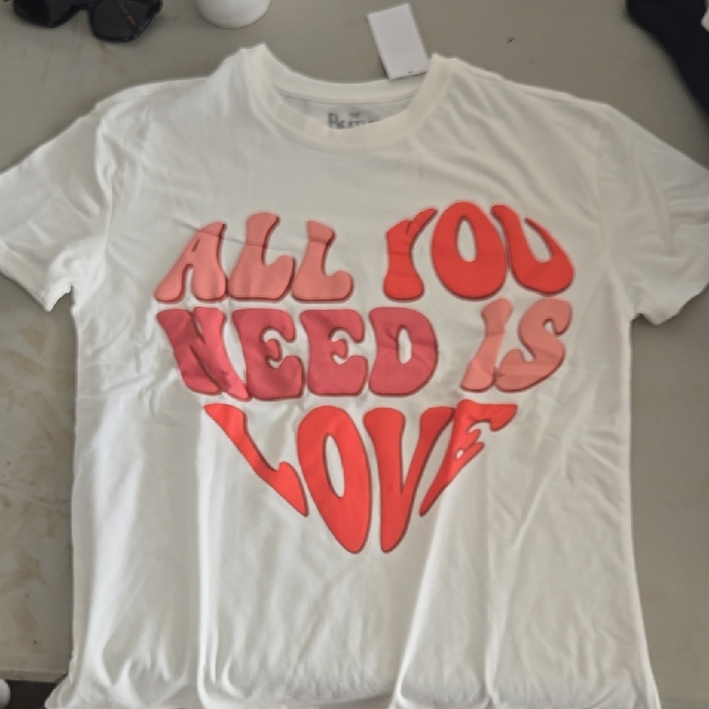 All You Need Is Love Kids Shirt - White and Red
